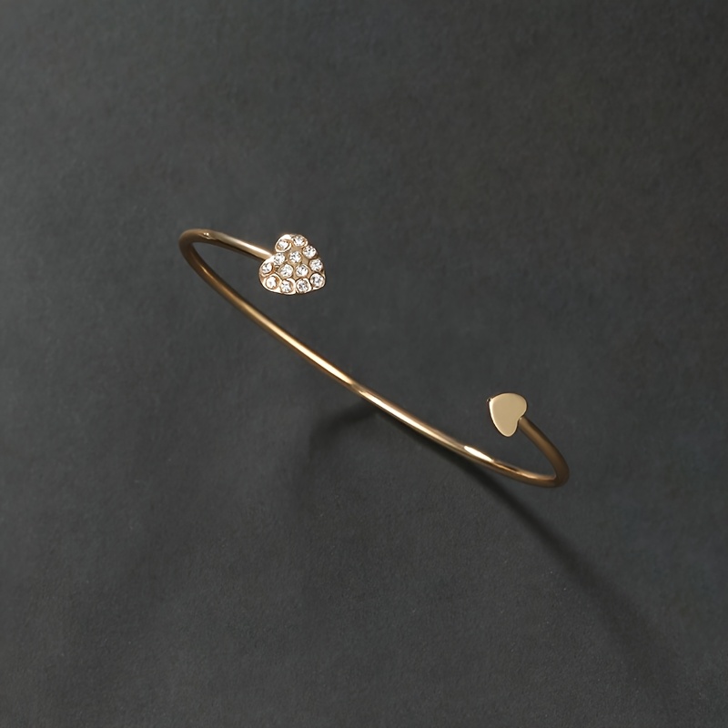 French Inspired Golden Tone Heart Bracelet